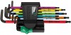 073599 967 SPKL/9 TORX BO Multicolour Набор Г-образных ключей, BlackLaser Wera